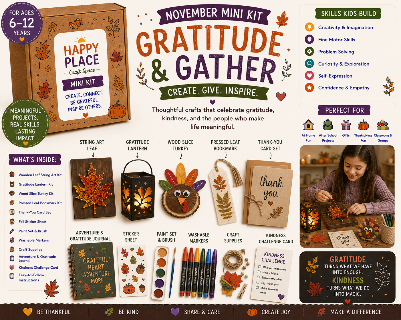 Gratitude & Gather mini kit (ages 6β12)