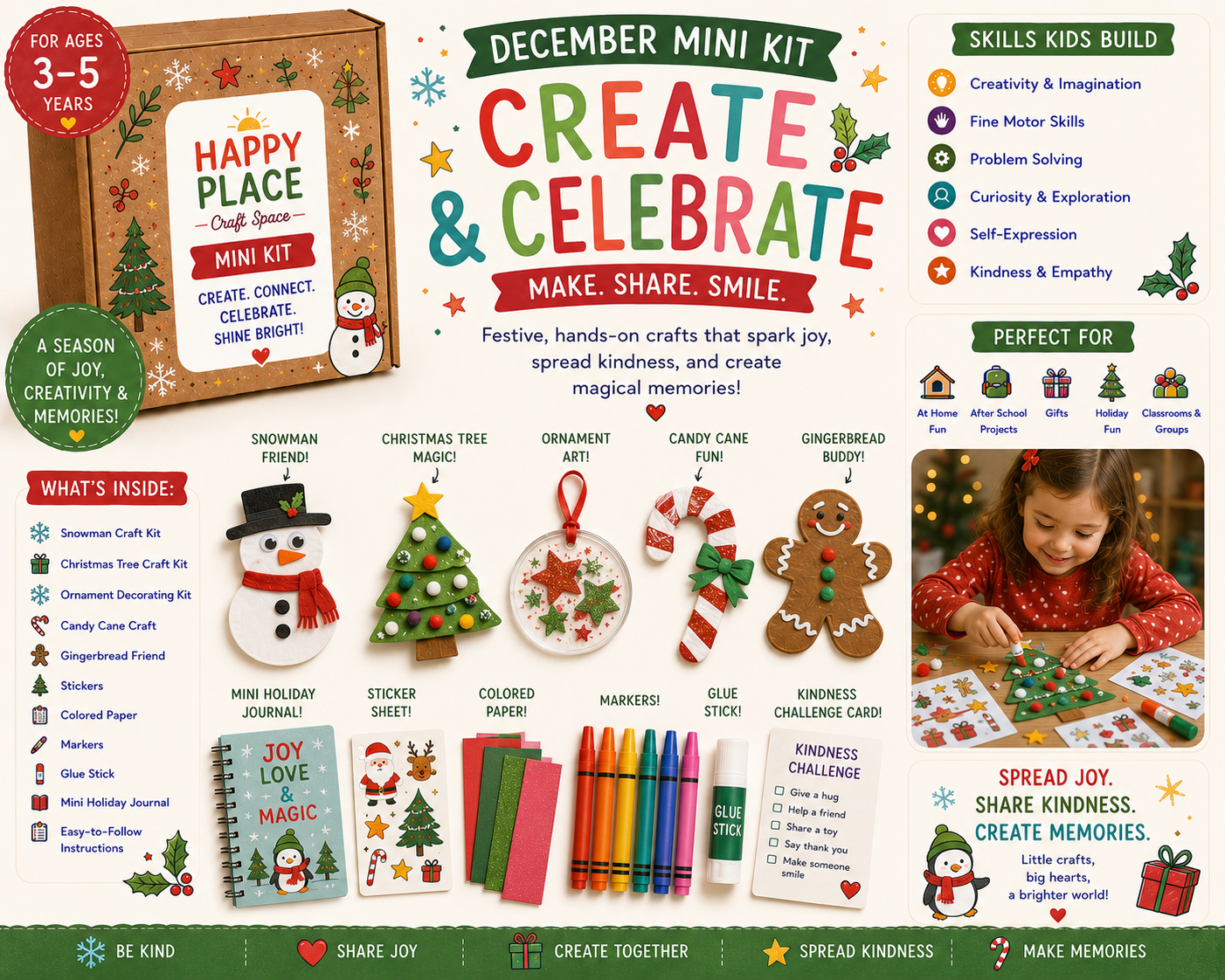 Create & Celebrate: Make. Share. Smile. mini kit (ages 3β5)