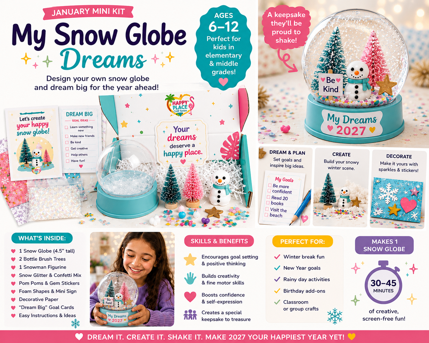 My Snow Globe Dreams mini kit (ages 6β12)